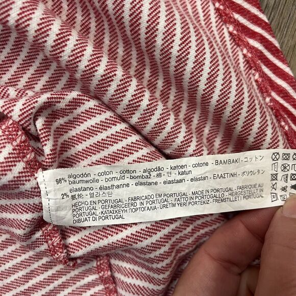 Zara Girls Candy Stripe Dress Size 11-12 Spring Easter Ruffle Sleeve Fit & Flare - Picture 6 of 7